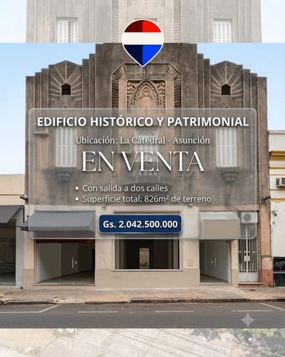 Vendi edificio historico en asuncion