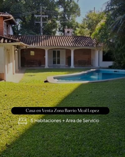 Vendo Importante Residencia a 1 cuadra de Mcal. López, sobre Pitiantuta - Club Olimpia