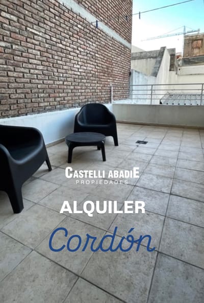 APARTAMENTO EN ALQUILER EN CORDON SUR.    TERRAZA GRANDE - 1 DORMITORIO - 1 BANO - GARAJE