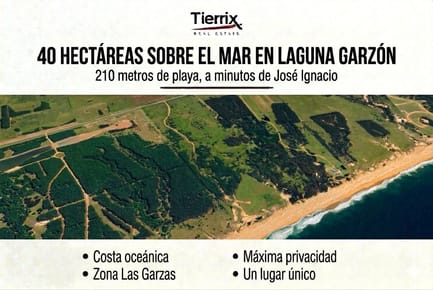 VENTA CHACRA JOSÉ IGNACIO SOBRE EL MAR 40 HECTÁREAS EN LAS GARZAS