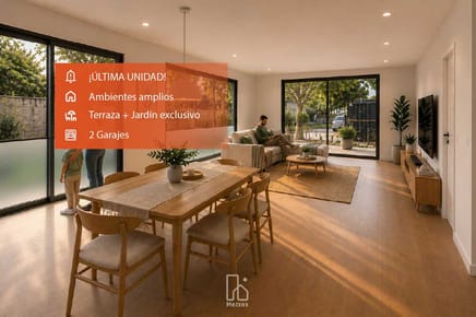 Venta apartamento 3 dormitorios - Gran Jardín - Garaje x2 - Construcción Tradicional