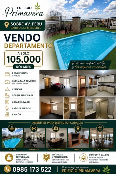 Vendo departamento en las Mercedes Asuncion