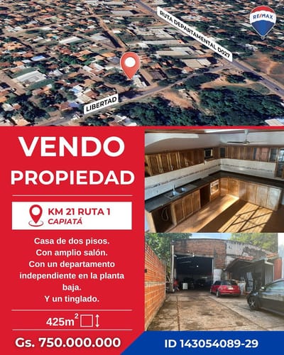 Vendo en Capiata Ruta 1 
