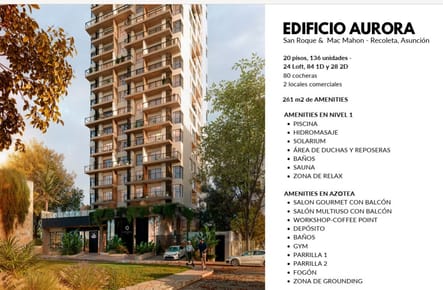 Departamentos en Pozo en Venta en  Bo. Recoleta - Asunción