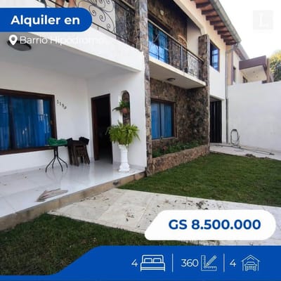 ALQUILO AMPLIA RESIDENCIA, ESPECIAL PARA VIVIENDA U OFICINA ?Barrio Hipódromo⁣