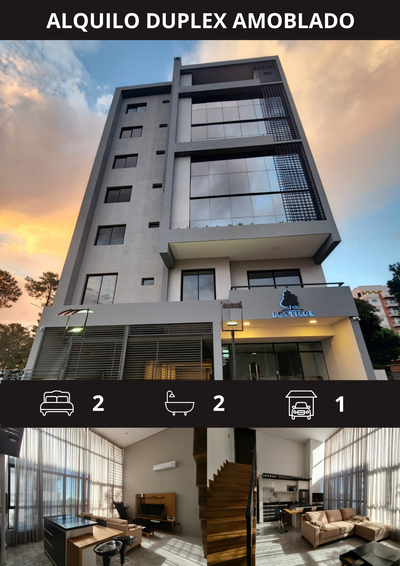 VENDO IMPORTANTE DUPLEX DE 2 DORMITORIOS Y 2 BAÑOS  EDIFICIO LOS TILOS Km 8 Monday - Ciudad del Este