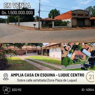 Venta de Amplia Casa en Luque
