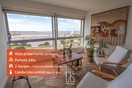 Venta Apartamento Puerto Buceo 3 dormitorios - Vista al mar - renovado + 2 Garajes