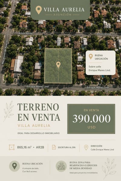 TERRENO EN VILLA AURELIA