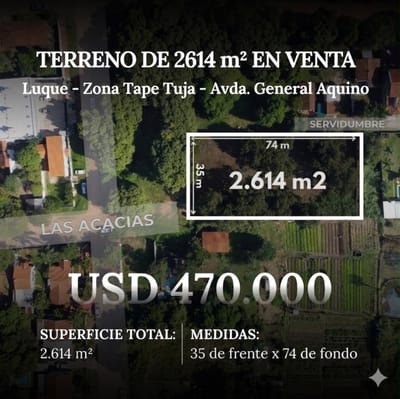 En Venta Terreno en Luque Campo Grande
