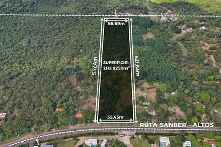 Terreno en venta, con frente estratégico sobre Ruta Sanber - Altos