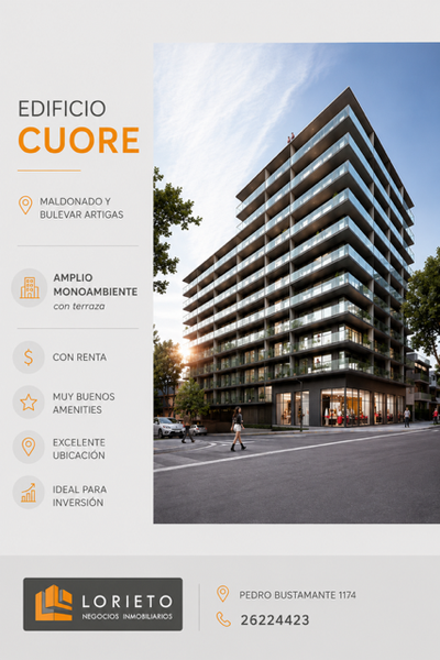 Moderno edificio. Con renta