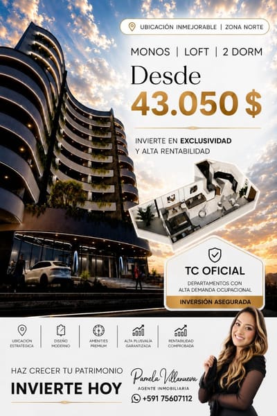 DEPARTAMENTO DE 1 DORMITORIO LOFT EN VENTA ZONA NORTE