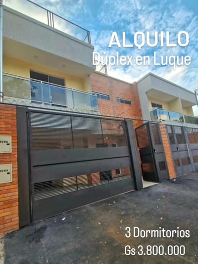 ALQUILO DUPLEX DE 3 DORMITPRIOS EN LUQUE 
