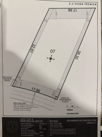 VENDO TERRENO EN AQUATERRA 593 M2