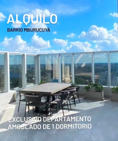 ALQUILO DEPARTAMENTO AMOBLADO DE 1 DORMITORIO EN MBURUCUYA