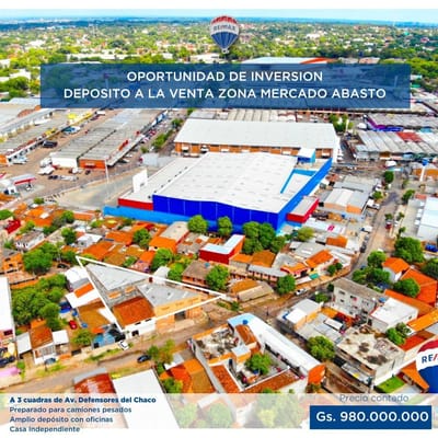 Vendo depósito en zona estratégica en Fernando de la Mora Zona Abasto | Eje comercial y estratégico para tu empresa logística