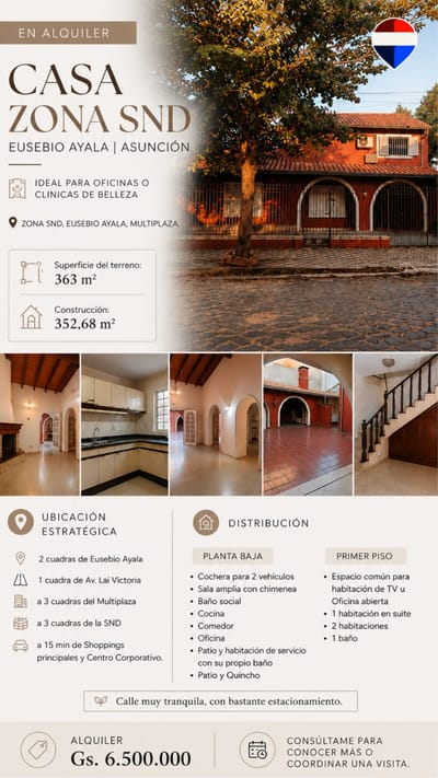 EN ALQUILER CASA ZONA SND EUSEBIO AYALA ASUNCIÓN