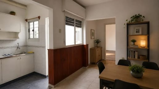 ALQUILER EN CAPURRO DE 1 DORMITORIO, PLANTA BAJA AL LATERAL, PATIO EXCLUSIVO, SIN GASTOS COMUNES