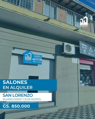 SALONES COMERCIALES DISPONIBLES EN SAN LORENZO
