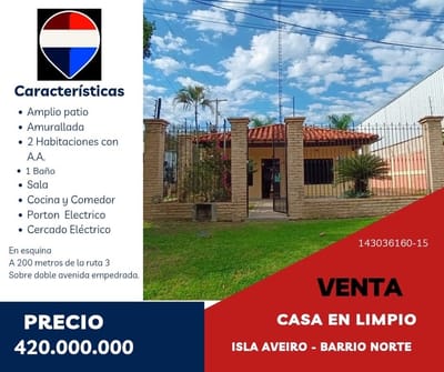 Vendo casa en limpio