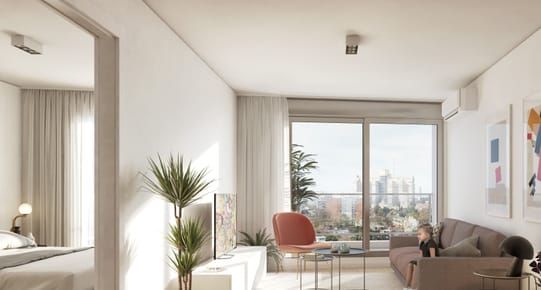 Monoambiente en Construcción  Cordón con patio desde usd 103.500