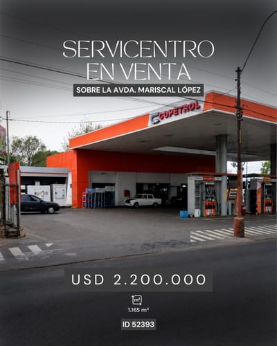 Vendo servicentro en esquina sobre Mcal. López