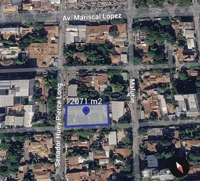 Terreno En Venta Villa Morra 2.071m2 Esquina Andrade Y Senador Long