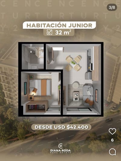 DEPARTAMENTO EN VENTA BARRIO TRINIDAD: 1 Dormitorio, Excelente Ubicación a Minutos de la Universidad San Ignacio de Loyola, Distrito Perseverancia.