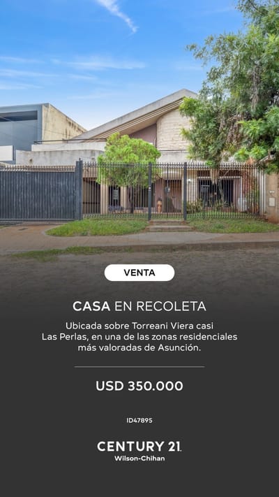 CASA EN VENTA | BARRIO RECOLETA – ASUNCIÓN