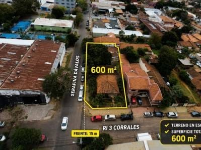 VENDO TERRENO 600 M2 EN ESQUINA EN BARRIO LOS LAURELES IDEAL PARA DESARROLLO!