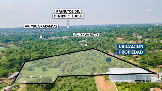 EN VENTA IMPONENTE PROPIEDAD DE 2,5 HECTAREAS EN LUQUE