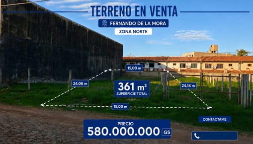 OPORTUNIDAD EN FERNANDO DE LA MORA - TERRENO EN VENTA