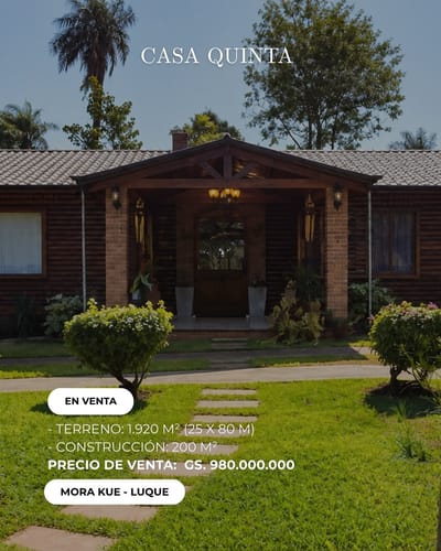 Vendo Casa Quinta en Luque