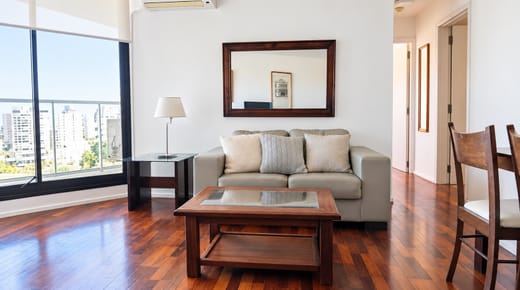 POCITOS  TORRE SABATO – ALQUILER DE APARTAMENTO – 1 DORMITORIO CON MUEBLES Y GARAJE – EDIFICIO CON AMENITIES
