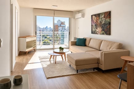POCITOS ALQUILER APARTAMENTO AMUEBLADO DE 1 DORMITORIO CON GARAJE