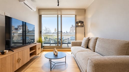 PUNTA CARRETAS – APARTAMENTO EN ALQUILER DE 1 DORMITORIO CON TERRAZA - TOTALMENTE AMUEBLADO - A ESTRENAR