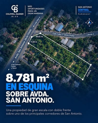 Terreno en venta de 8.781 m² en San Antonio – Ubicación estratégica