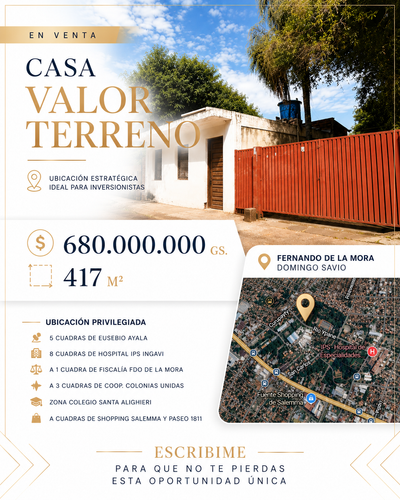 OPORTUNIDAD DE VENTA ZONA IPS INGAVI