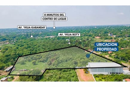 IMPONENTE PROPIEDAD DE 2.5 HECTAREAS DETRAS DE RAKIURA EN LUQUE