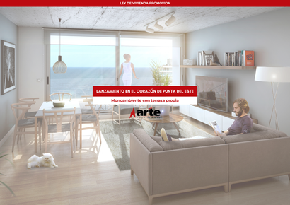 Venta de Monoambiente con terraza propia en Punta del Este