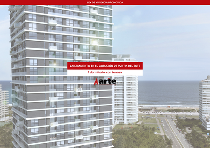Venta de apartamento de 1 dormitorio con terraza en Punta del Este