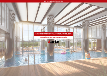 Venta de apartamento de 1 dormitorio con gran terraza propia en Punta del Este
