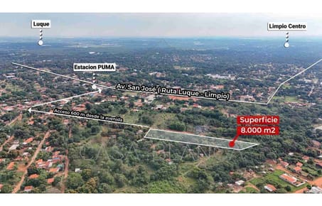 Vendo terreno de 8000m2 en LIMPIO
