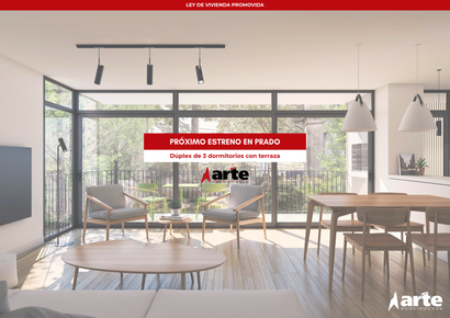 Venta de apartamento dúplex de 3 dormitorios y terraza en Prado