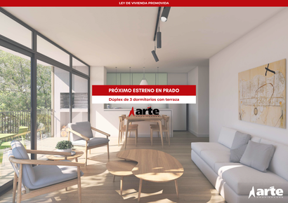 Venta de apartamento dúplex de 3 dormitorios con terraza en Prado