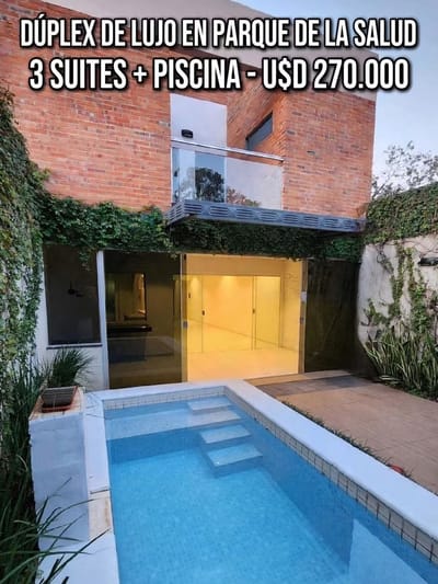 Exclusivo Dúplex de Lujo en Carmelitas: 3 Dormitorios en Suite, Ubicación Premium por 270.000 USD.