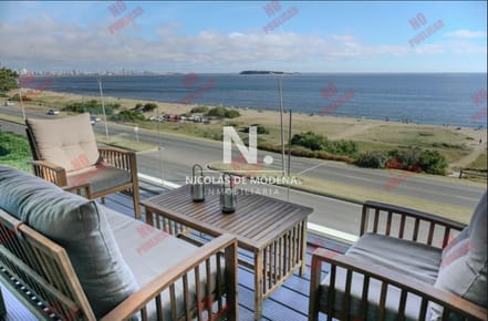 Vende apartamento equipado de 3 dormitorios frente al mar , Punta del Este
