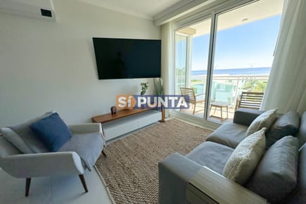 Apartamento en alquiler anual y temporada 1 dormitorio y medio con vista al Mar y parrillero