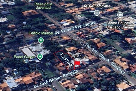 VENDO PROPIEDAD DE 1.257m2 EN EL B° MBURUCUYA

VENDO PROPIEDAD DE 1.257m2 EN EL B° MBURUCUYA :

????Ubicado a una cuadra de la Av. Primer Presidente - sobre la calle Dr. José Gómez Brizuela casi Tte. 1ro. Blas A. Gimenez, a 8 cuadras de la Av. Santísima T